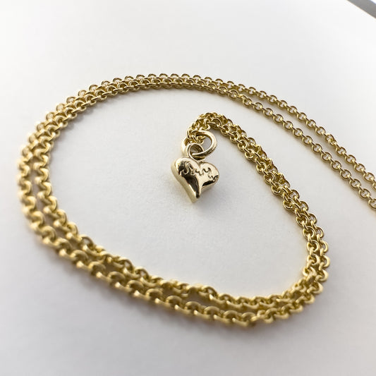Flamin' Heart Pendant - Gold