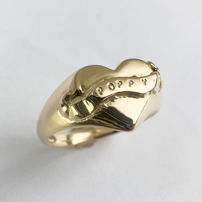 Heart & Scroll - Gold