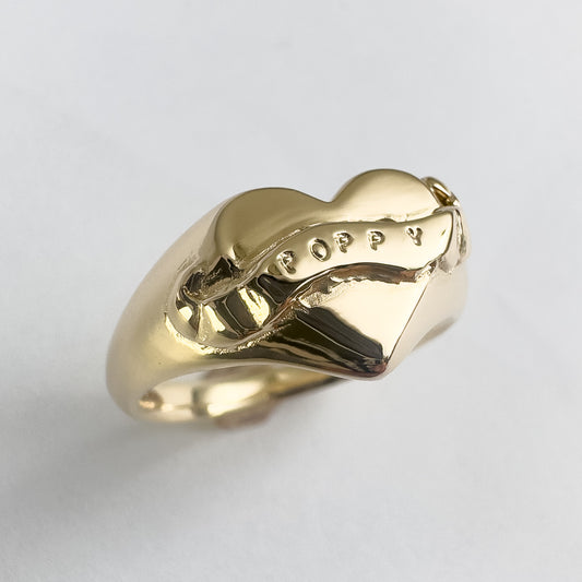 Heart & Scroll - Gold