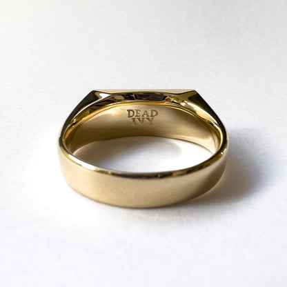 Custom Year Signet Gold
