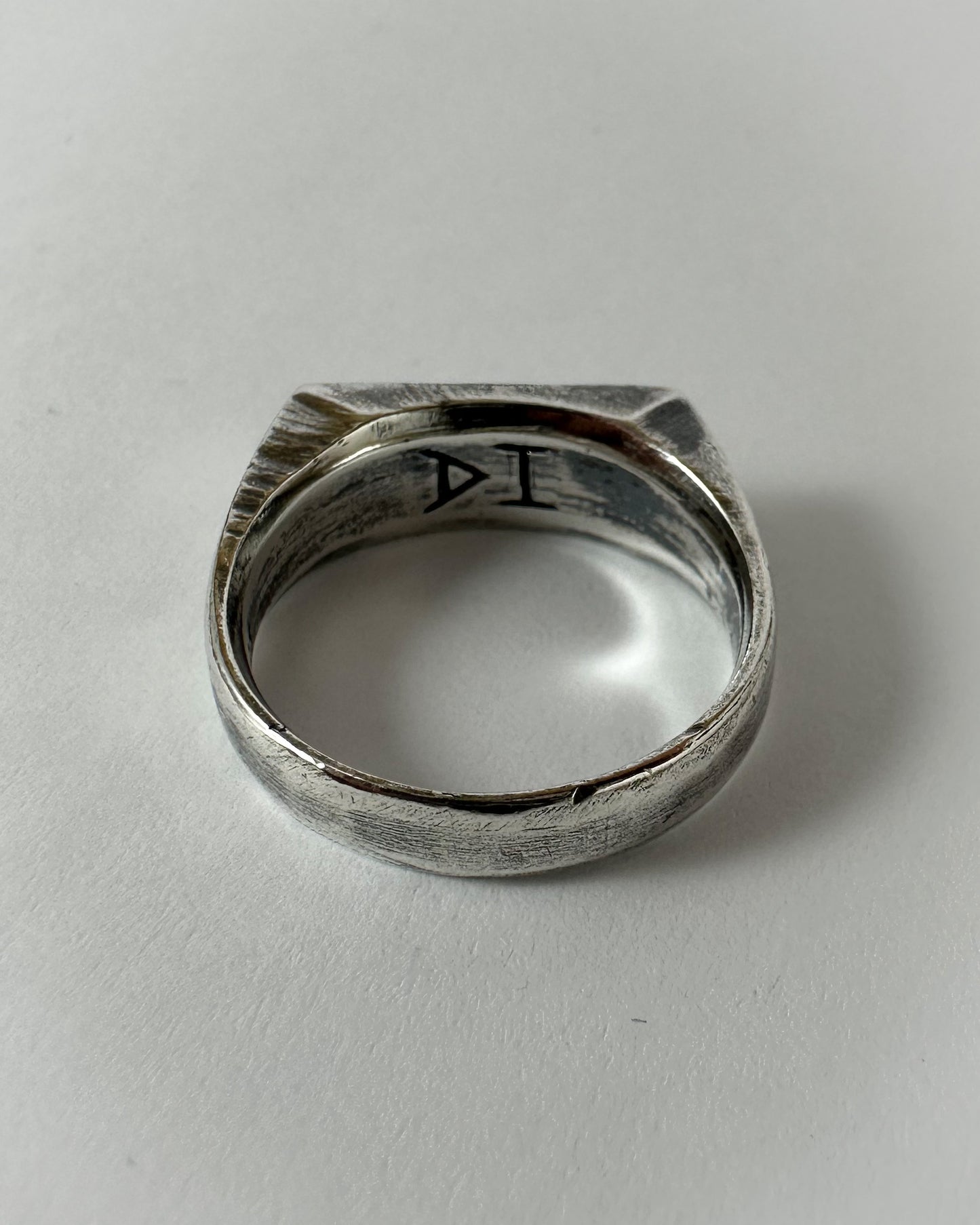 Custom Year Signet - Oxidised Finish