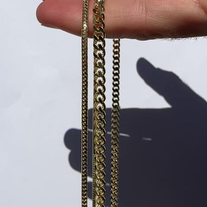 Curb Necklace - Solid 9ct. Gold